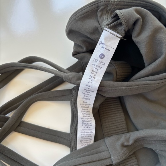 CRZ Yoga Women's Sage Green Gray YOGA Set Tank Biker Shorts LOT OF TWO Size XS - Picture 3 of 10